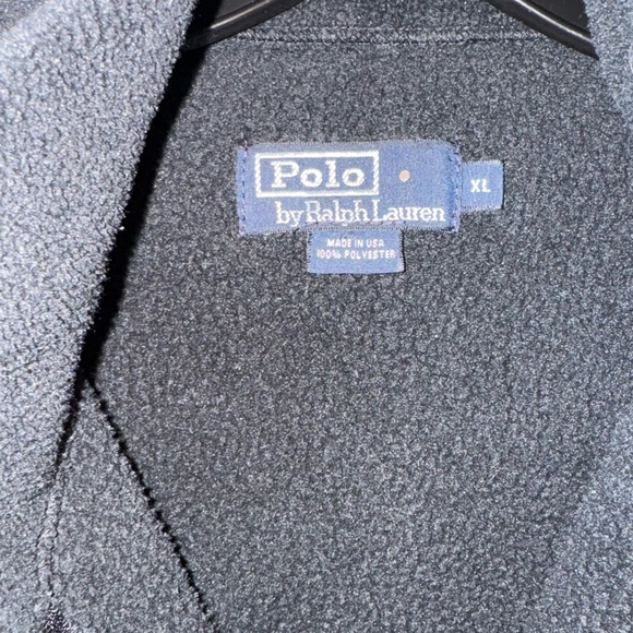 Polo Ralph Lauren Fleece Quarter Zip Sweatshirt Black mens XL - Picture 4 of 7